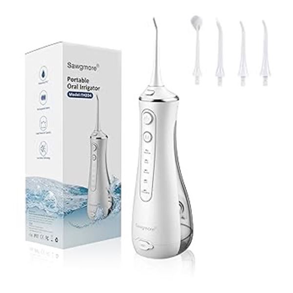 1 Cordless Water Flosser Kit for Cleaning Teeth/Portable Electric Water Pick Oral Irrigator - New