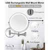 Image 4 : 1 8" LED Wall Mounted Rechargeable Vanity Mirror with Extend and Swivel - New