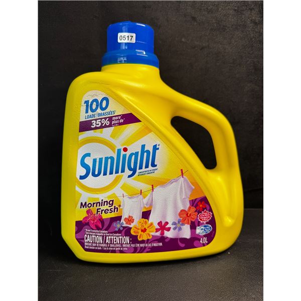 1 4.0L Bottle of Sunlight Morning Fresh Laundry Detergent 100 Load Count - New