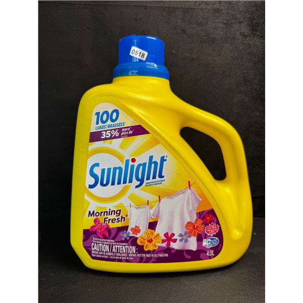 1 4.0L Bottle of Sunlight Morning Fresh Laundry Detergent 100 Load Count - New