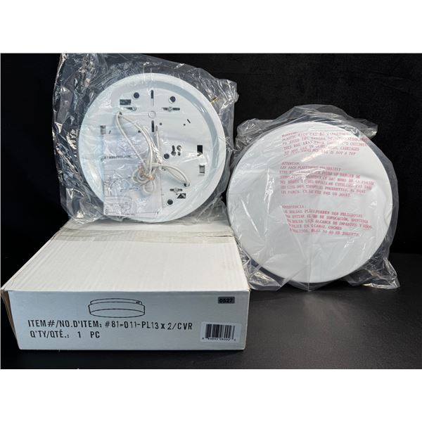 1 Shielded Round 11" 2x13watt Compact Fluorescent Light Fixture - New
