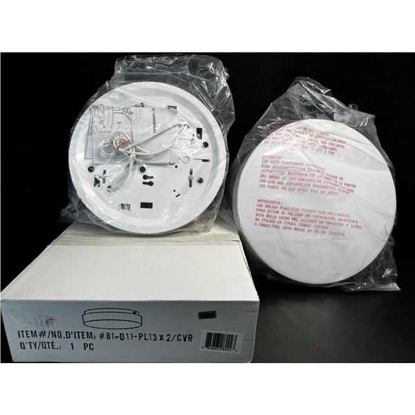 1 Shielded Round 11" 2x13watt Compact Fluorescent Light Fixture - New