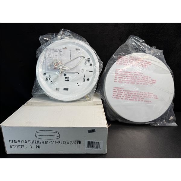 1 Shielded Round 11" 2x13watt Compact Fluorescent Light Fixture - New