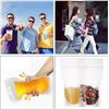 Image 2 : 5 Multi-Packs of Transparent Drink Pouches/Portable Juice Bags (50PCS Each/250 PCS) - New