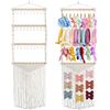 Image 1 : 2 Wall-Hanging Macrame Girls Headband/Hair Bow/Accessories Organizers - Brand New