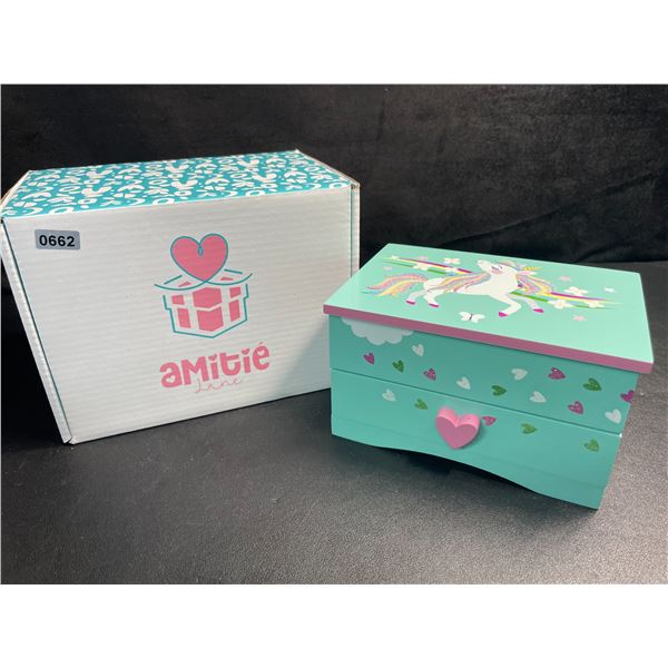 1 Unicorn Musical Jewelry Box Set for Girls - New
