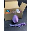 Image 3 : 6-Pack of 3D Printed Dragon Eggs with Dragon Inside - Assorted Colours - Brand New