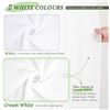 Image 4 : 1 2-Pack of Wedding Arch Panels/Chiffon Fabric Drapes (28" x 20FT) Cream White - New in Box