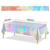 Image 2 : 5 3-Packs of Holographic Foil Plastic Table Cloths (54 x 108") 15 PCS Total - New