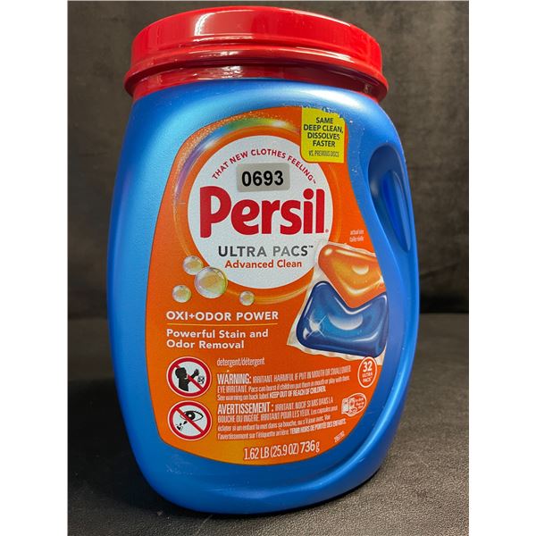 Persil Ultra Pacs Oxi+Odor Powerful Stain/Odor Removal Laundry Detergent Pods - 1.62lb Tub - New