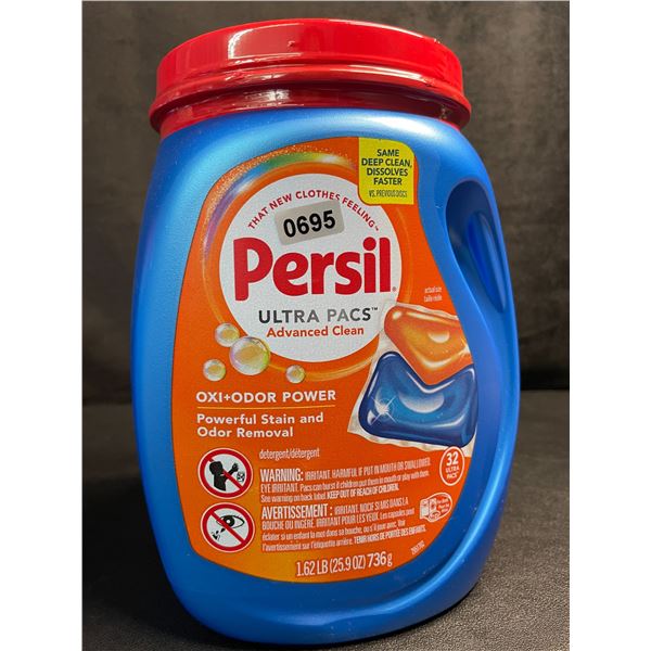 Persil Ultra Pacs Oxi+Odor Powerful Stain/Odor Removal Laundry Detergent Pods - 1.62lb Tub - New