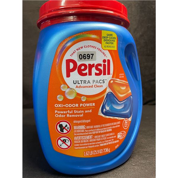Persil Ultra Pacs Oxi+Odor Powerful Stain/Odor Removal Laundry Detergent Pods - 1.62lb Tub - New