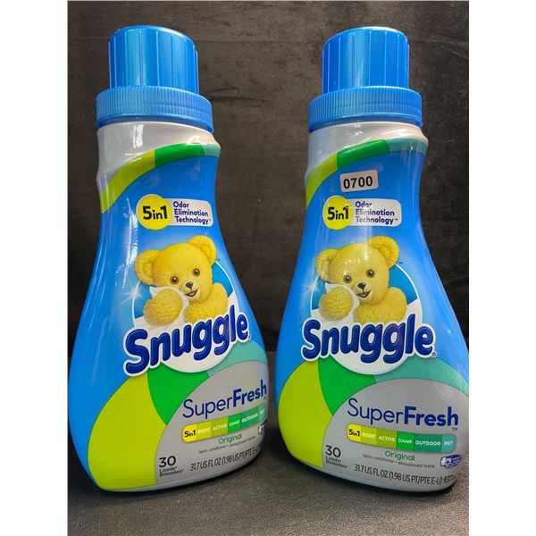 2 Snuggle Original SuperFresh Liquid Fabric Softeners - 937ml Each - New