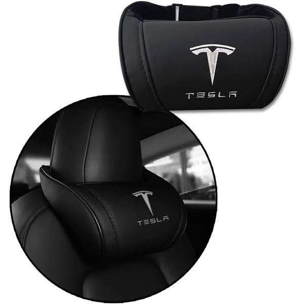 1 Tesla Car Headrest Memory Foam Ergonomic Neck Pillow - Compatible w/ Tesla S/X/3/Y - New