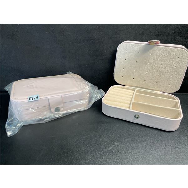 2 Pink Jewelry Storage Boxes - New