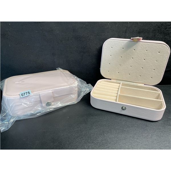 2 Pink Jewelry Storage Boxes - New