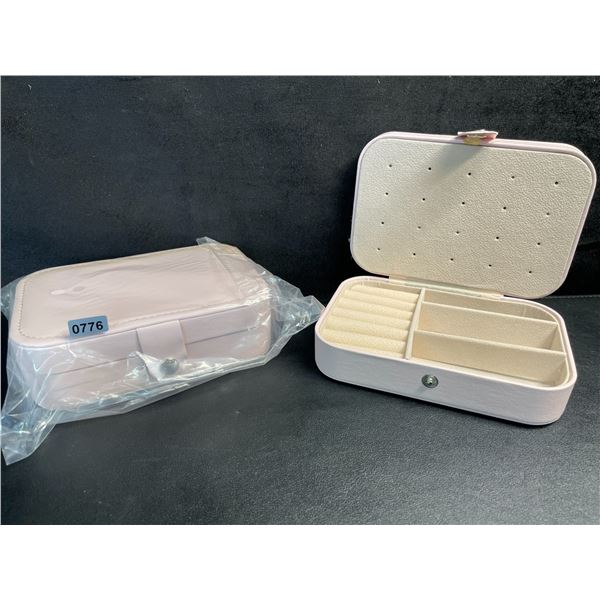 2 Pink Jewelry Storage Boxes - New