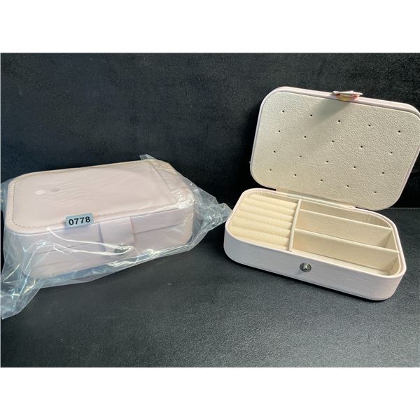 2 Pink Jewelry Storage Boxes - New