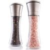 Image 1 : 4 Refillable Stainless Steel Salt and Pepper Shakers w/ Adjustable Coarse Mills (2 x 2-Packs) - New