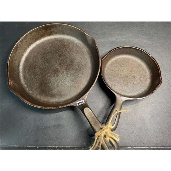 2 Wagner Cast Iron Pans; Restored + Seasoned (1960's Small Pan & 1891 Anniversary Pan)