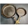 Image 1 : 2 Wagner Cast Iron Pans; Restored + Seasoned (1960's Small Pan & 1891 Anniversary Pan)