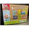 Image 2 : 1 Cocomelon 5-Wood Puzzle Toy Set - Brand New