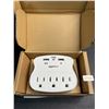 Image 1 : 1 AmazonBasics 3-Outlet Surge Protector Wall-Outlet Extender w/ 2 USB Ports - New