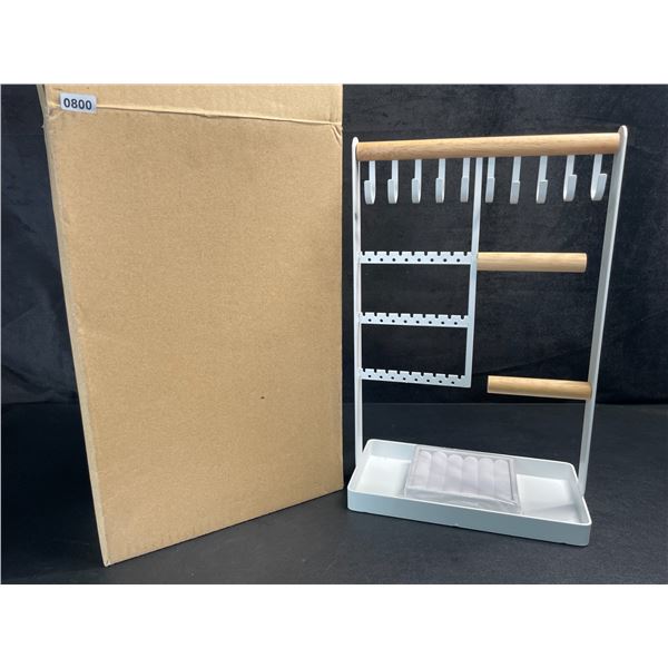 1 Jewelry Stand/Holder - Metal & Wood Design - 12" Tall - New