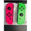 Image 2 : 1 Pair of L+R Neon Joy-Con Controllers for Nintendo Switch (Green/Pink) - Brand New