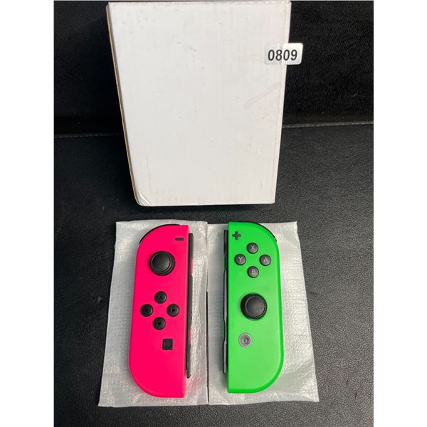 1 Pair of L+R Neon Joy-Con Controllers for Nintendo Switch (Green/Pink) - Brand New