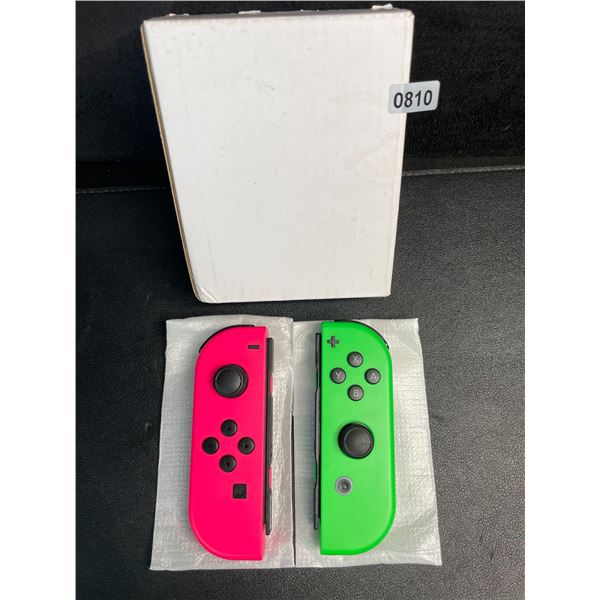 1 Pair of L+R Neon Joy-Con Controllers for Nintendo Switch (Green/Pink) - Brand New