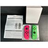 Image 2 : 1 Pair of L+R Neon Joy-Con Controllers for Nintendo Switch (Green/Pink) - Brand New