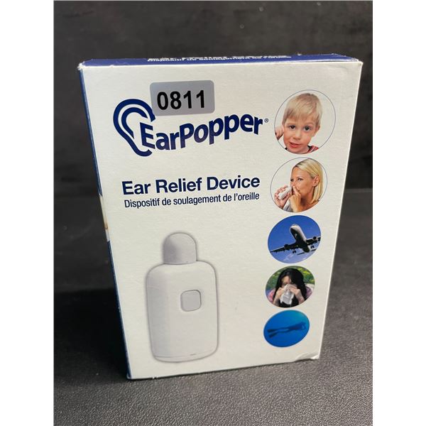 1 Ear Popper Ear Relief Device - Ear Pain Relief w/o Medication - Brand New!