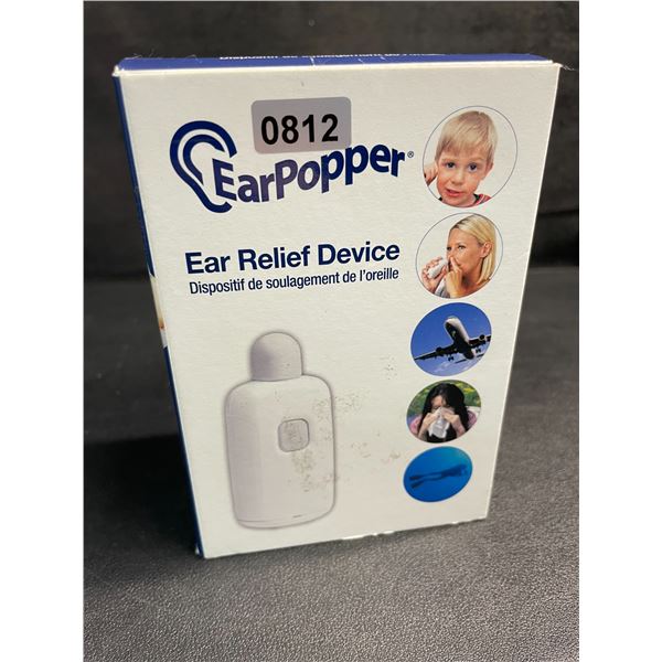 1 Ear Popper Ear Relief Device - Ear Pain Relief w/o Medication - Brand New!
