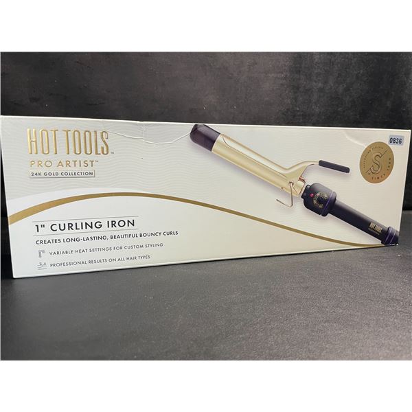 1 Hot Tools Pro Artist 24K Gold Collection 1" Curling Iron for Hair Styling - Brand New