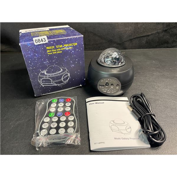 1 Music Star Night Light Galaxy Projector with App Control/Remote Control - New