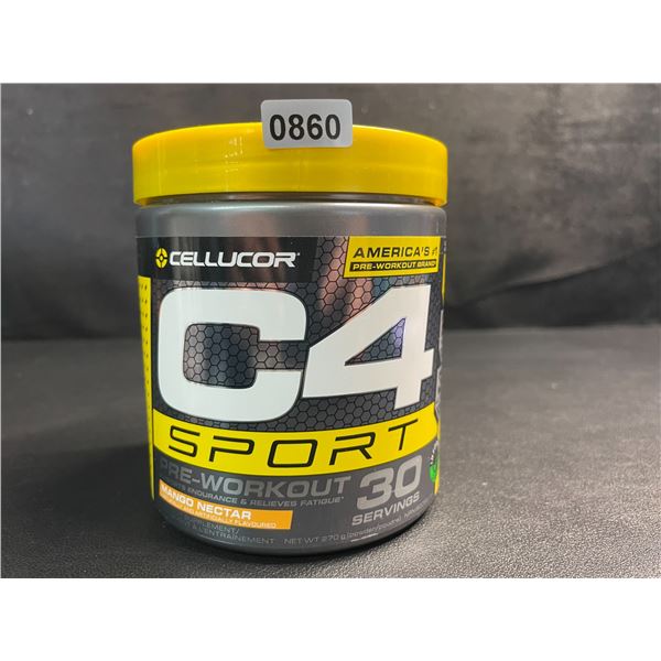 1 Cellucor C4 Sport Pre-Workout Powder - Mango Nectar (270g) - New (BB: 07/2026)
