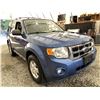 Image 8 : 2009 FORD ESCAPE, BLUE, 210781 KMS, FRONT WHEEL DRIVE. - DC09810