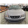 Image 6 : 2008 HYUNDAI SONATA, GREY, 185512 KMS, FRONT WHEEL DRIVE. - D323063