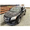 Image 4 : 2016 CHEVROLET TRAX, BLACK, 176257 KMS, FRONT WHEEL DRIVE. - D147456