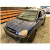 Image 4 : 2007 HYUNDAI TUCSON, BLUE, 332529 KMS, ALL WHEEL DRIVE. - B569194