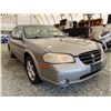 Image 8 : 2001 NISSAN MAXIMA GLE, SILVER, 198603 KMS, FRONT WHEEL DRIVE. - B308953