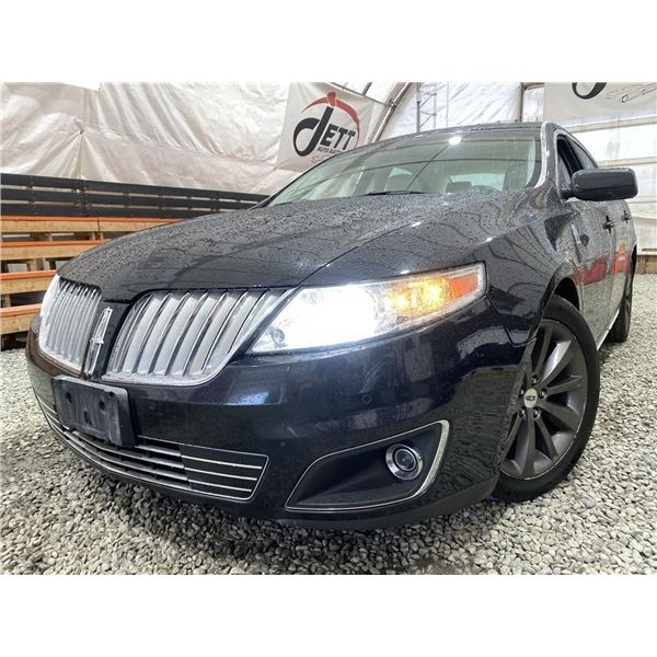 2010 LINCOLN MKS, BLACK, 172480 KMS, ALL WHEEL DRIVE. - D615527