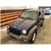 Image 4 : 2004 JEEP LIBERTY, BLUE, 206950 KMS, FOUR WHEEL DRIVE. - B124079