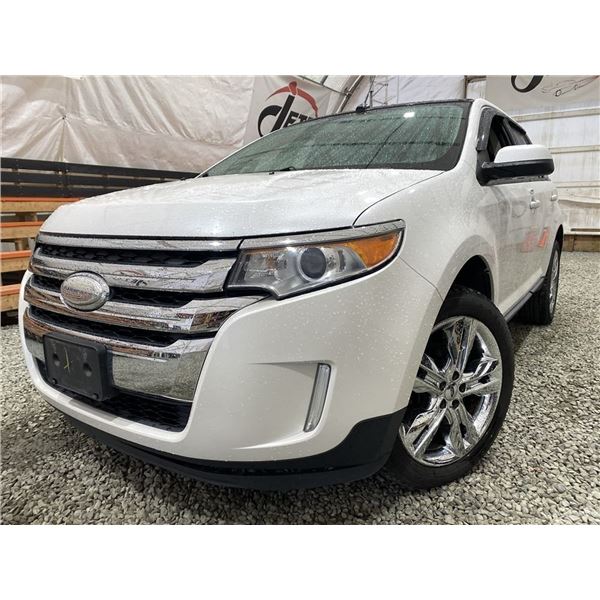 2014 FORD EDGE, WHITE, 183960 KMS, ALL WHEEL DRIVE. - DA20958