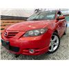 Image 1 : 2005 MAZDA 3, RED, 266026 KMS, FRONT WHEEL DRIVE. NO RESERVE. - D347204