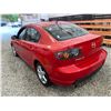 Image 21 : 2005 MAZDA 3, RED, 266026 KMS, FRONT WHEEL DRIVE. NO RESERVE. - D347204