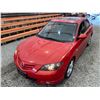 Image 4 : 2005 MAZDA 3, RED, 266026 KMS, FRONT WHEEL DRIVE. NO RESERVE. - D347204