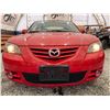 Image 5 : 2005 MAZDA 3, RED, 266026 KMS, FRONT WHEEL DRIVE. NO RESERVE. - D347204