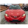 Image 6 : 2005 MAZDA 3, RED, 266026 KMS, FRONT WHEEL DRIVE. NO RESERVE. - D347204